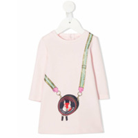 The Marc Jacobs Kids Vestido de algodão com estampa de bolsa - Rosa