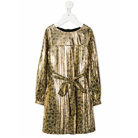 The Marc Jacobs Kids Vestido metálico com pregas - Amarelo