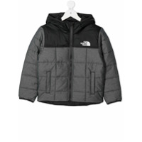 The North Face Kids Jaqueta matelassê com capuz - Cinza