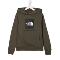 The North Face Kids Moletom de capuz com estampa de logo New Box - Verde