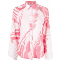 Thebe Magugu Blusa com listras de zebra - Rosa