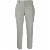 Theory Calça de alfaiataria risca de giz cropped - Cinza