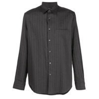 Theory Camisa mangas longas com estampa de listras - Cinza