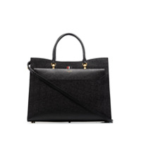 Thom Browne Bolsa tote Duet de couro - Preto