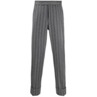 Thom Browne Calça cropped risca de giz - Cinza