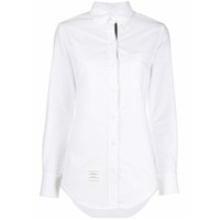 Thom Browne Camisa com abotoamento e patch de logo - Branco