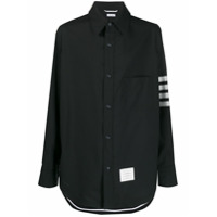 Thom Browne Camisa com detalhe de 4 listras - Azul