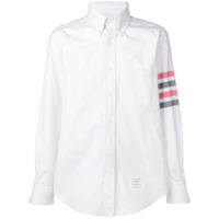 Thom Browne Camisa com detalhe de listas - Branco