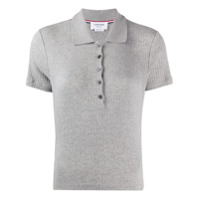 Thom Browne Camisa polo mangas curtas com botões - Cinza