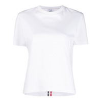 Thom Browne Camiseta ampla com detalhe de lista - Branco