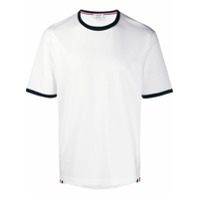 Thom Browne Camiseta com acabamento contrastante - Branco