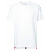 Thom Browne Camiseta com acabamento de listras - Branco