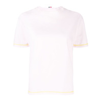Thom Browne Camiseta com fenda lateral - Rosa