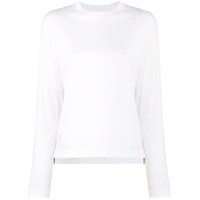 Thom Browne Camiseta de jersey mangas longas - Branco