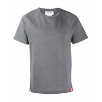 Thom Browne Camiseta listrada Interlock RWB - Cinza