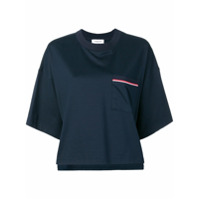 Thom Browne Camiseta oversized com bolso - Azul