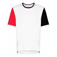 Thom Browne Camiseta Ringer com recortes - Branco