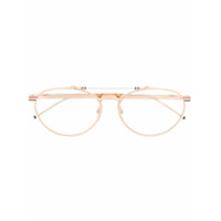 Thom Browne Eyewear Armação de óculos oval - Dourado