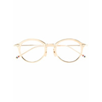 Thom Browne Eyewear Armação de óculos redonda - Metálico