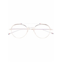 Thom Browne Eyewear Armação de óculos redonda - METALLIC