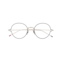 Thom Browne Eyewear Armação de óculos redonda - Prateado