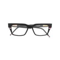 Thom Browne Eyewear Armação de óculos retangular RWB - Preto