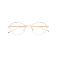 Thom Browne Eyewear Óculos de sol arredondado - Dourado