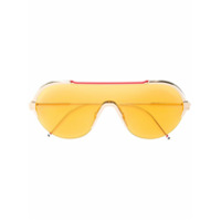 Thom Browne Eyewear Óculos de sol aviador banhado a ouro - Dourado