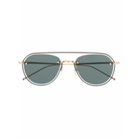 Thom Browne Eyewear Óculos de sol aviador - Dourado