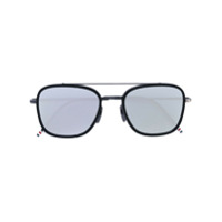 Thom Browne Eyewear Óculos de sol aviador - Preto