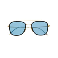 Thom Browne Eyewear Óculos de sol aviador quadrado - Dourado