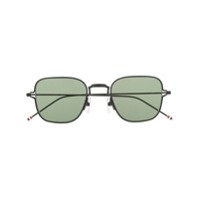 Thom Browne Eyewear Óculos de sol quadrado com lentes coloridas - Preto