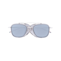 Thom Browne Eyewear Óculos de sol quadrado - Metálico