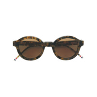 Thom Browne Eyewear Óculos de sol redondo - Marrom