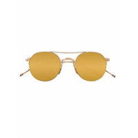 Thom Browne Eyewear Óculos de sol redondo - Metálico