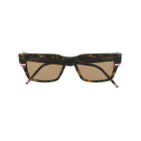 Thom Browne Eyewear Óculos de sol retangular - Marrom
