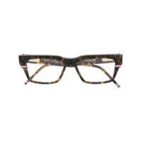 Thom Browne Eyewear rectangular-frame glasses - Marrom