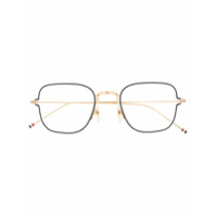 Thom Browne Eyewear thin square-frame glasses - Dourado