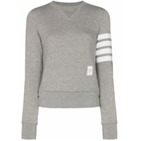 Thom Browne Moletom com detalhe de 4 listras - Cinza