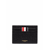 Thom Browne Porta-cartões texturizado com patch de logo - Preto