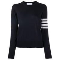 Thom Browne Suéter de tricô e lã merino com listras nas mangas - Azul
