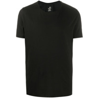 Thom Krom Camiseta gola redonda com barra sem acabamento - Preto