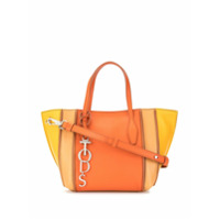 Tod's Bolsa pequena tote color block - Laranja