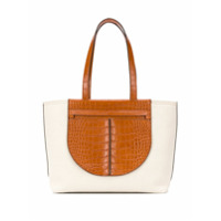 Tod's Bolsa tote com recorte de couro - Marrom