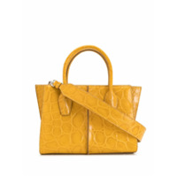 Tod's Bolsa tote de couro com gravação - Amarelo