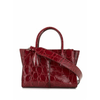 Tod's Bolsa tote de couro com gravação - Vermelho