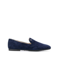 Tod's Mocassim com acabamento em couro - Azul