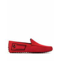 Tod's Mocassim com detalhe de logo - Vermelho