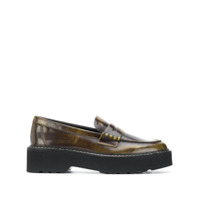 Tod's Mocassim de couro com efeito manchado - Marrom