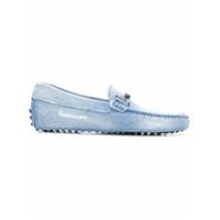 Tod's Mocassim jeans com logo 'Double T' - Azul